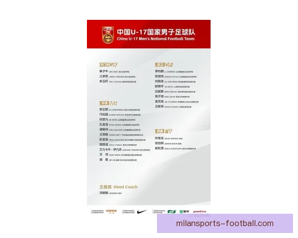 AFC公布U17亚洲杯最新名单 邝兆镭8号引人关注球衣号码大变动